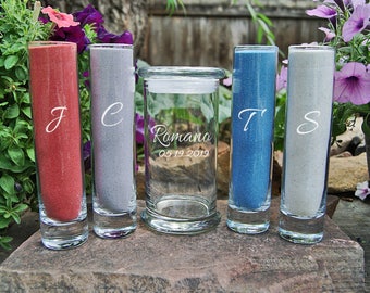 Unity Sand Ceremony Set / Personalized Unity Sand Set / Wedding / Unity Ceremony / Engraved / Unity Sand Kit / Unity Vase