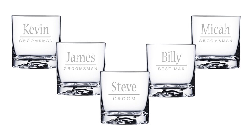 groomsmen custom whiskey glasses
