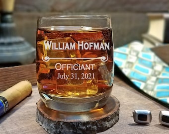 Personalized Groomsman Gift, Custom Whiskey Glass, Engraved Gift, Wedding Favor, Bourbon Glasses, Scotch Glass, Wedding Gift, Best Man