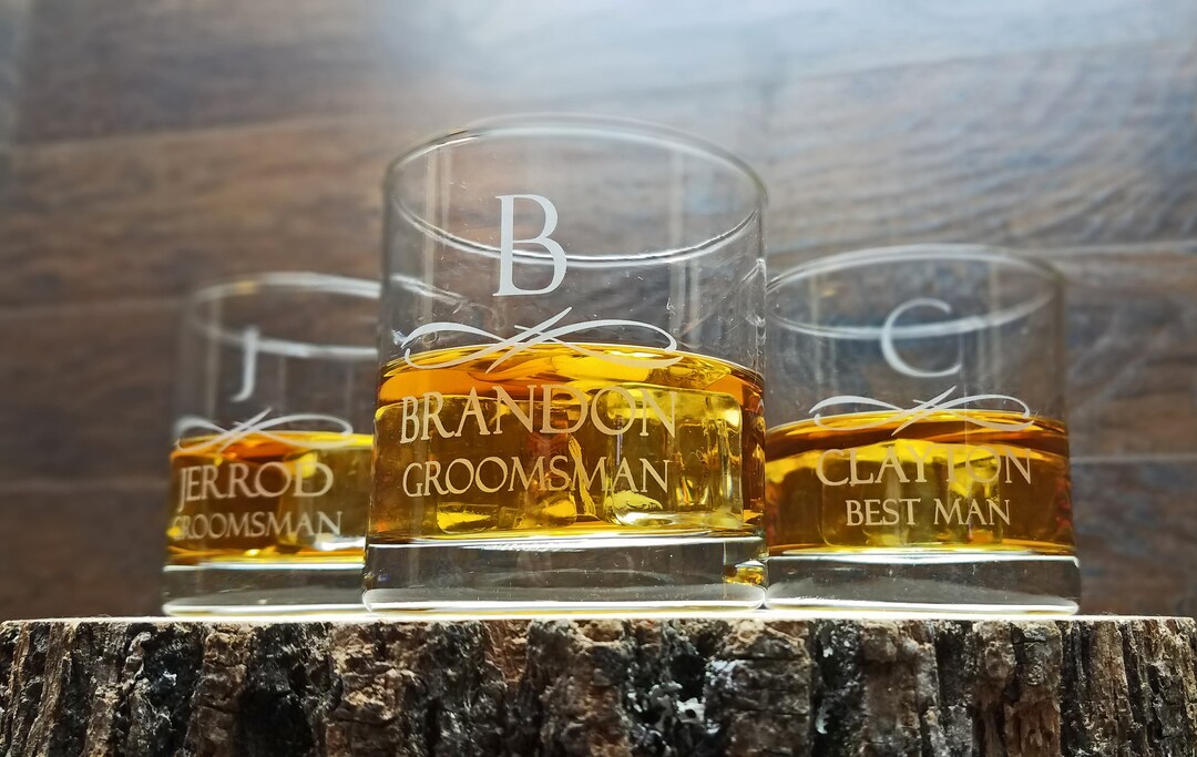 Personalized Whiskey Glasses Groomsmen Gifts Personalized Etsy