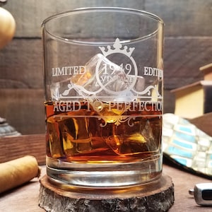 Aged to Perfection Whiskey Glass, Vintage Limited Edition Bourbon Glass ...