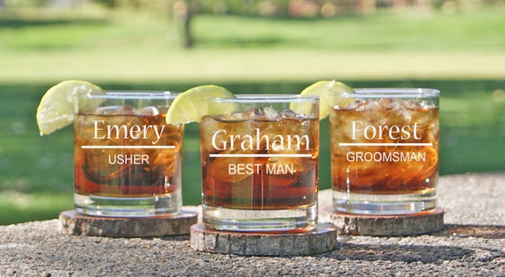 Favour Best Man Gift Personalised 12oz Whisky Spirit Glass 