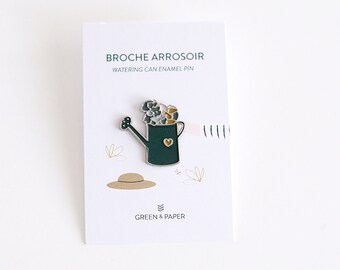 broche pins arrosoir - pins plante  - broche arrosoir - plante verte - accessoires - bijoux
