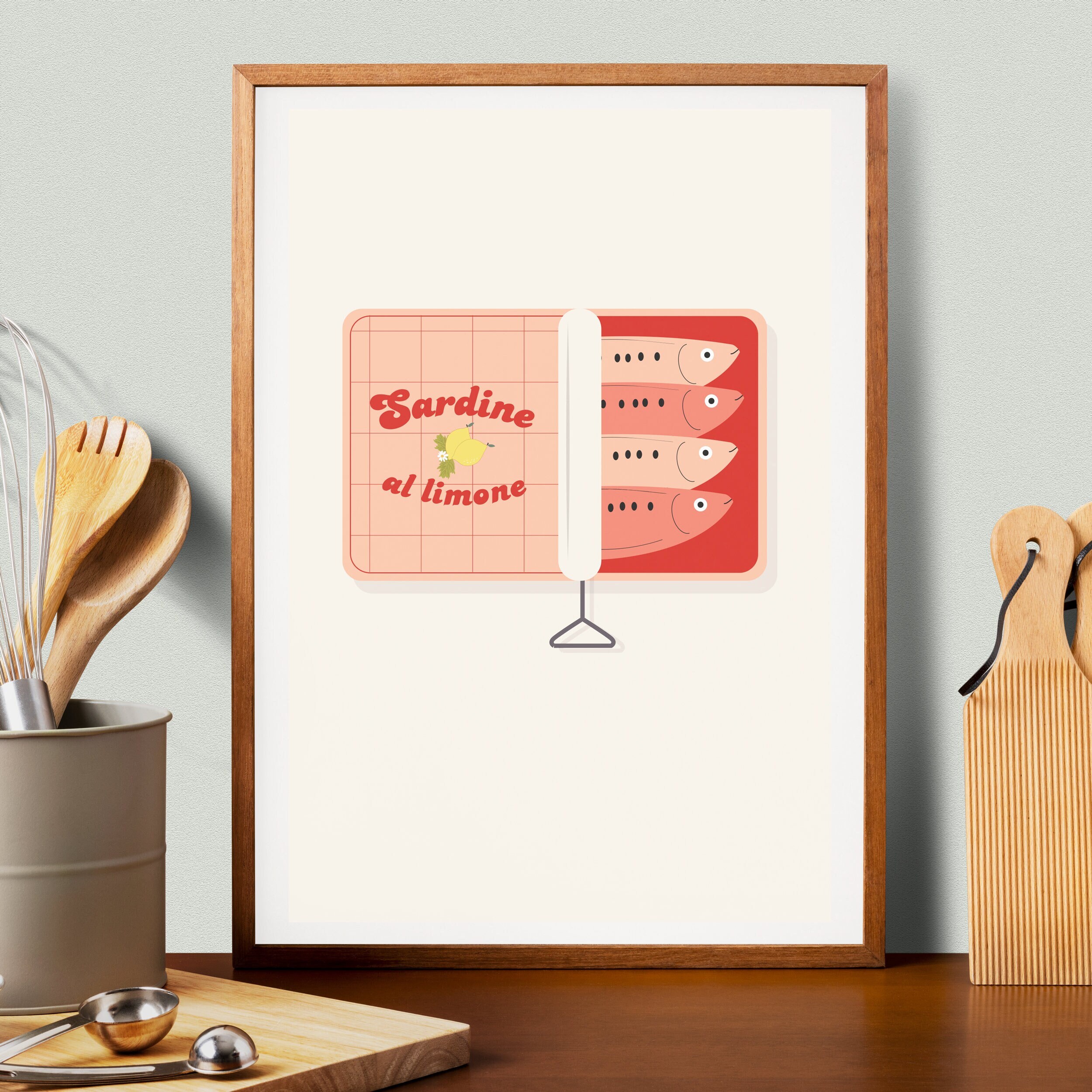 Sardinenbüchsen Poster - minimalistisches Poster - Küche