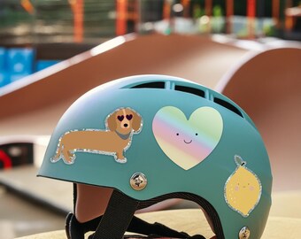 Glittery teckel dog stickers