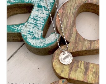 Roman Coin Inspired Necklace / Silver jewellery / Minimalist jewellery / Disc pendants / Birthday gifts / Thank You gifts / Jewellery