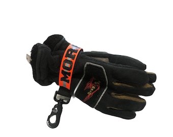 Personalized Firefighter Glove Strap: Orange Reflective Nylon Gear