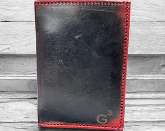 Handmade Leather Notebook Cover: Full Grain Veg Tan, Gothic Style