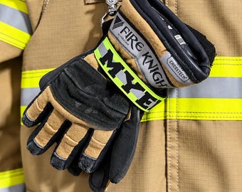 Cinturino per guanto da pompiere personalizzato, equipaggiamento antincendio personalizzato, porta guanti da pompiere personalizzato, regalo per pompiere, accessorio per equipaggiamento antincendio