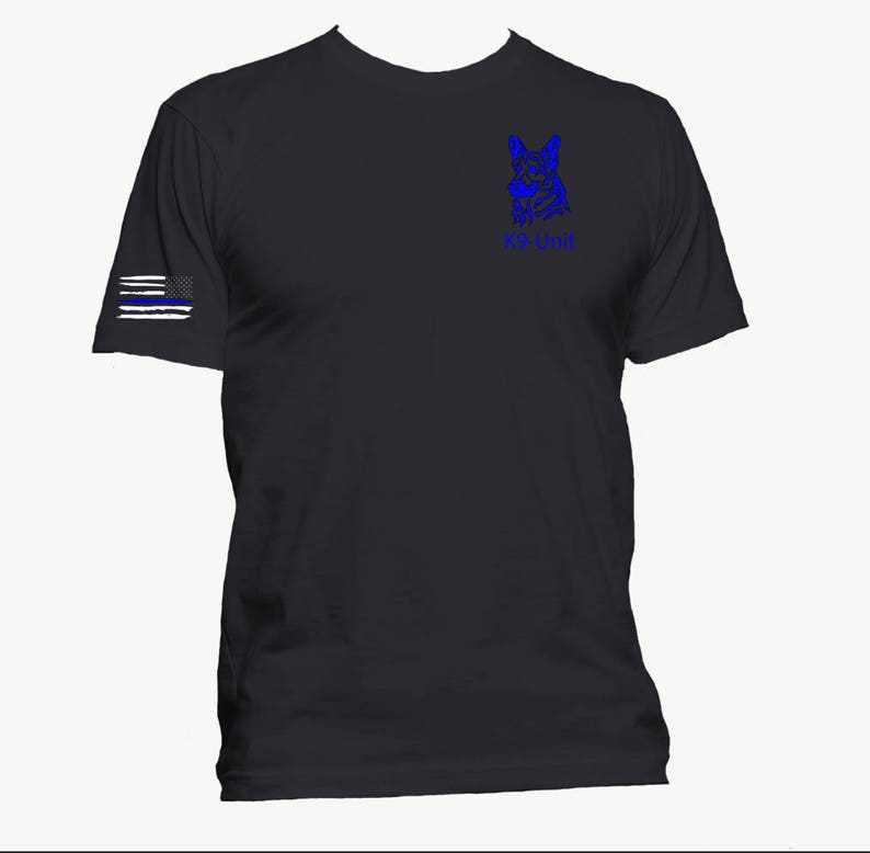 Police K9 Unit Thin Blue Line T-shirt German Shepherd Tshirt - Etsy