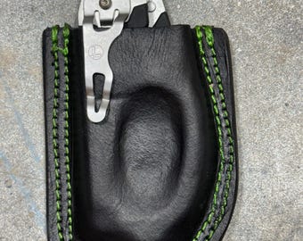Custom Leather Shear Holster, Leatherman Raptor Shear Sheath, EMT Paramedic Gear, Trauma Shears Holder