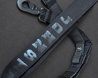 Firefighter Black Radio Strap-Gifts For Firefighters-EMS Radio Strap-Black Trim