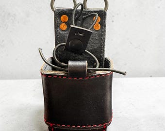 Universal Leather Radio Bucket – Handmade Leather Radio Strap Bucket – Firefighter / EMS Radio Strap Accessory