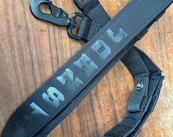 Firefighter Black Radio Strap-Gifts For Firefighters-EMS Radio Strap-Black Trim