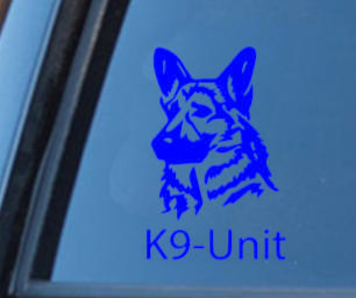 K9 Unit Car Decal Thin Blue Line Car Decal Thin Blue Line Etsy
