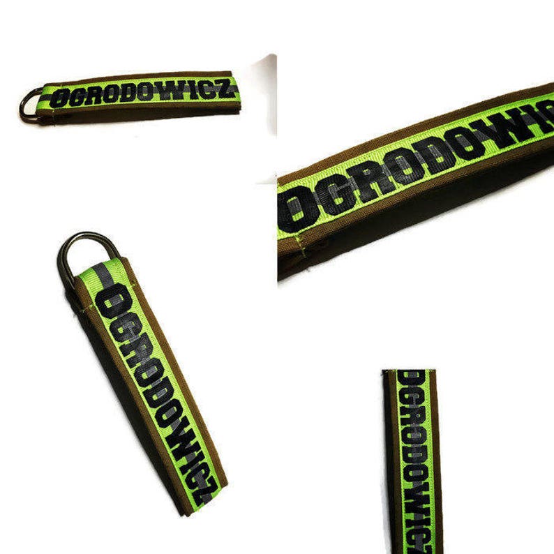 Custom Recycled Turnout Gear Reflective Firefighter Keychain Etsy