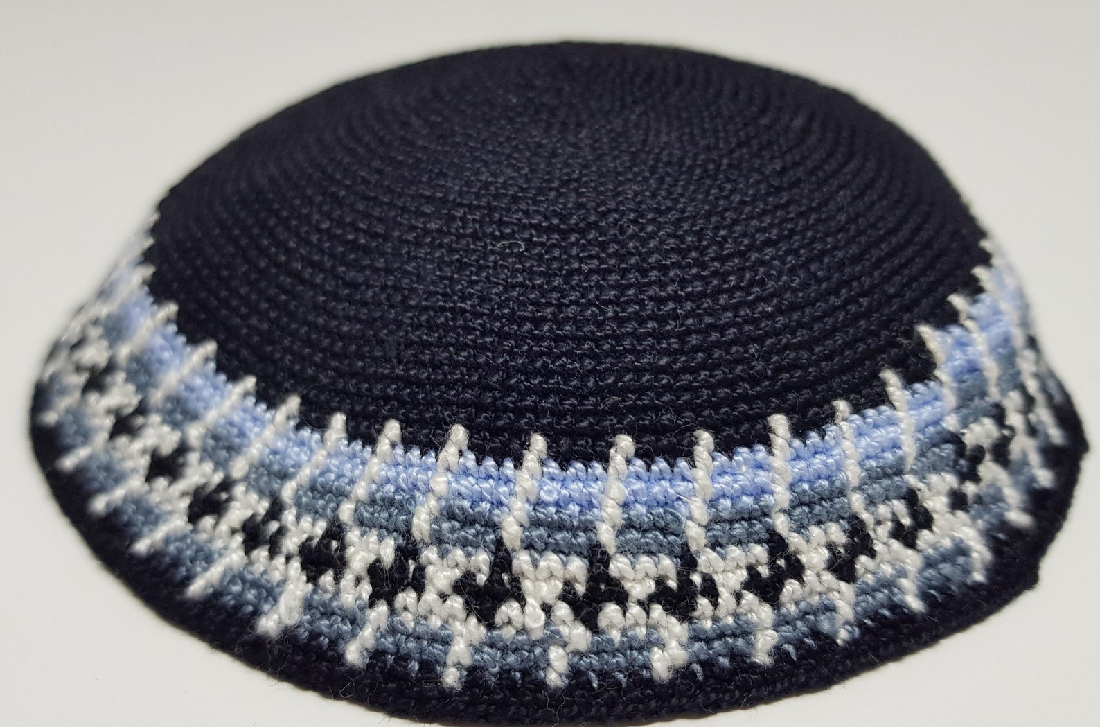 Kippah 15cm Jewish Hat Kipa Hand Knit Yamaka Kippot DMC Kippot Etsy