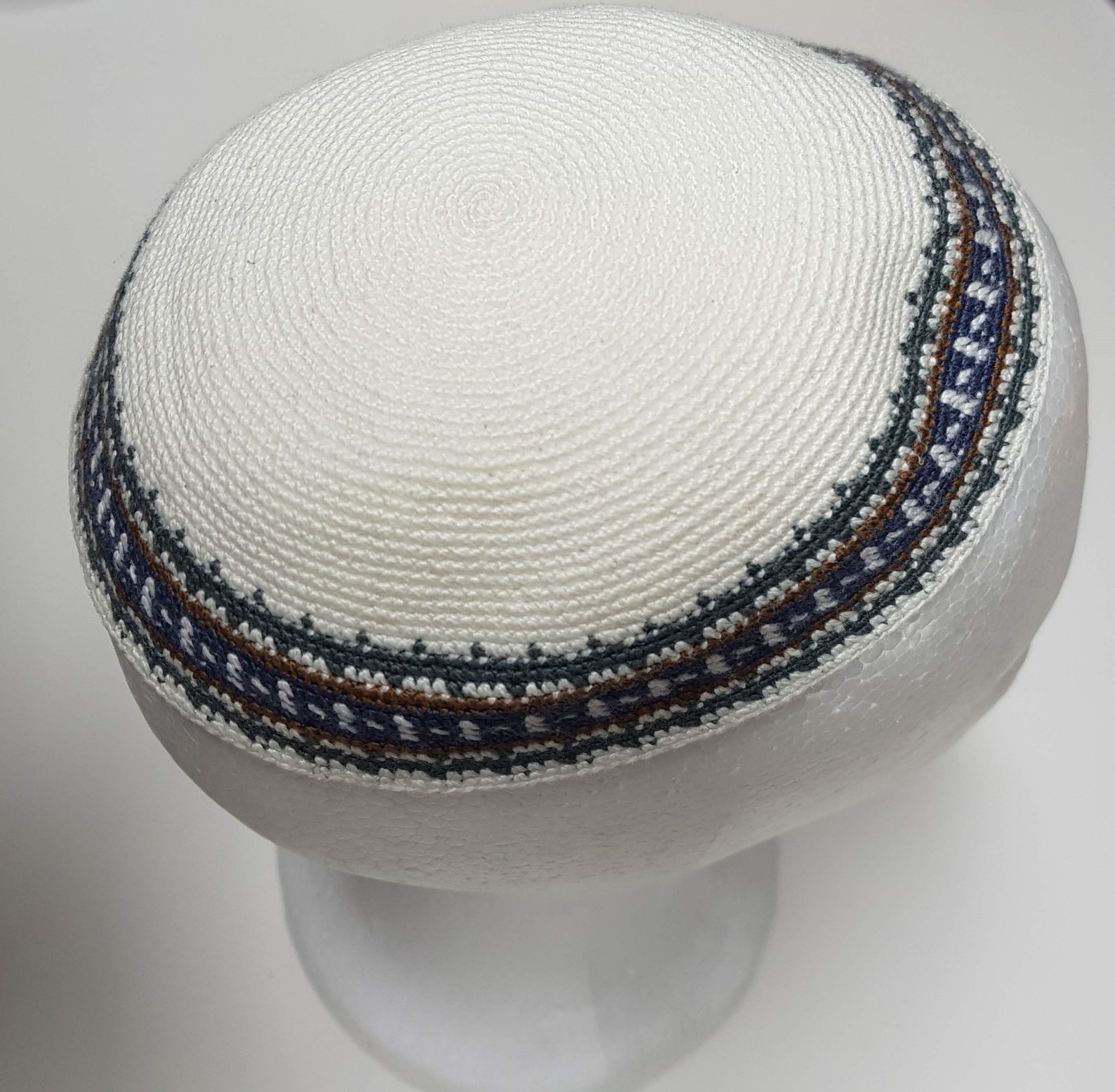 17 cm Jewish Kipa Hand Knit Yamaka Kippot Juif Judaica Etsy