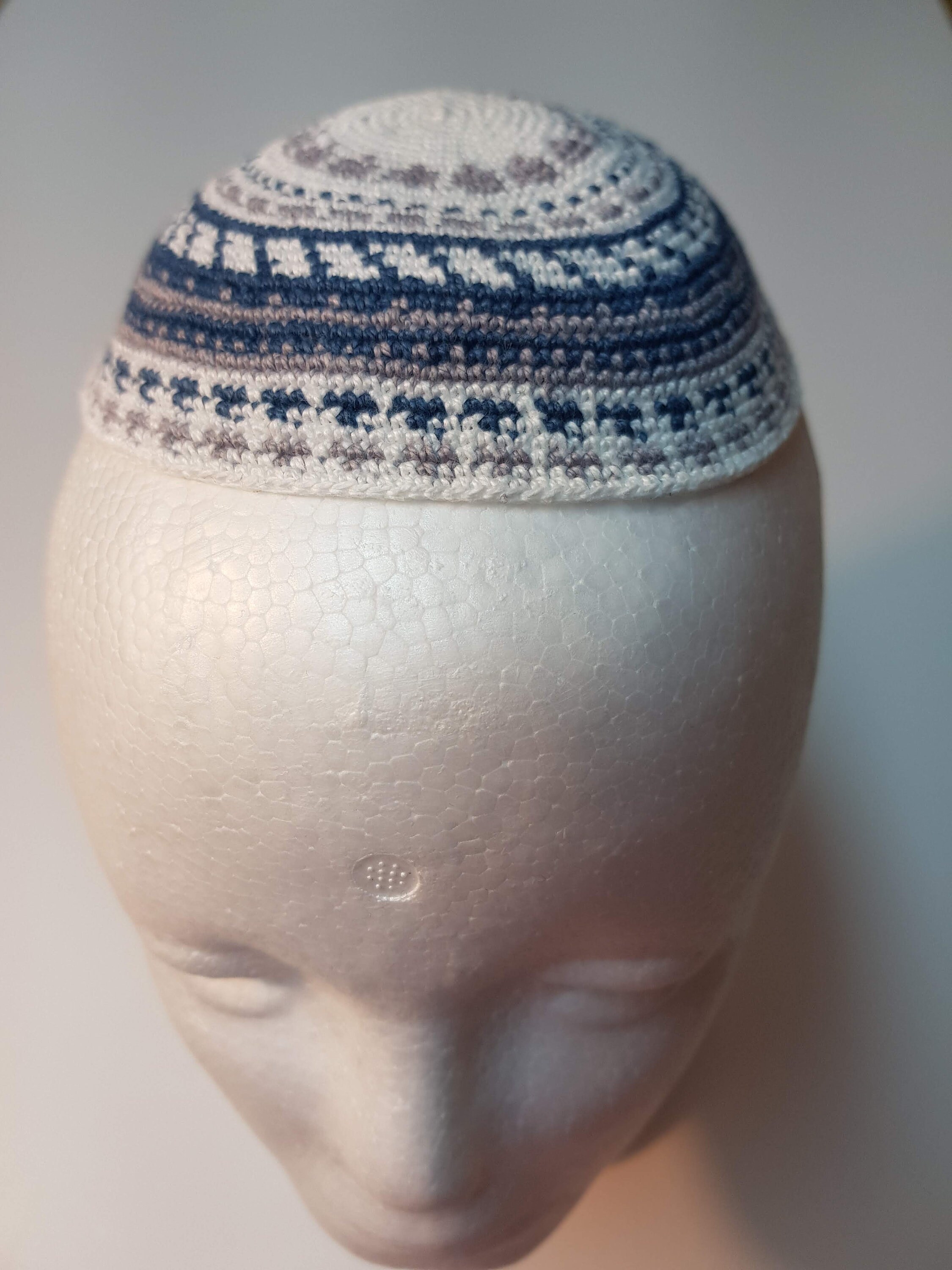 Kippah 14cm Kipa judío punto a mano Yamaka Kippot DMC Kippot Etsy