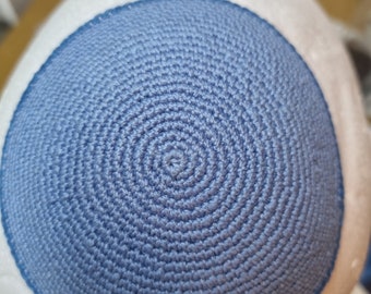 Kippah 10cm thin neat knitted Yamakah Kippot DMC thread Judaica crochet Yarmulkah JUIF כיפה ירושלים From Jerusalem Jewish Cap