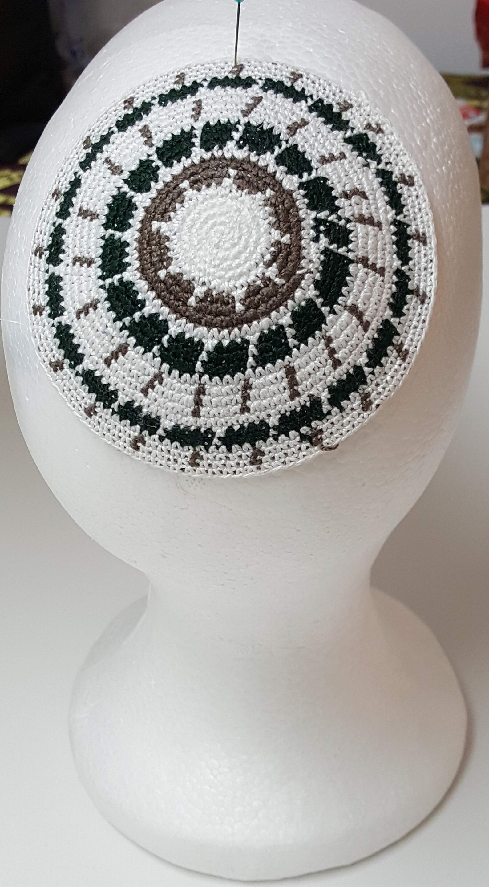 Kippah 12cm Jewish Kipa Hand Knit Yamaka Kippot DMC Kippot Etsy