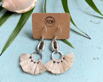 Orecchini Pendenti A Conchiglia Con Perla – Boho Vintage Per Donne – Argento – Gioielli Spiaggia Estivi – Idea Regalo