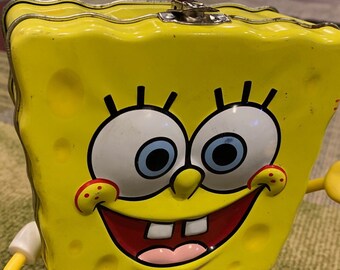 Spongebob Squarepants Tin Lunch Box Nickelodeon 2001 