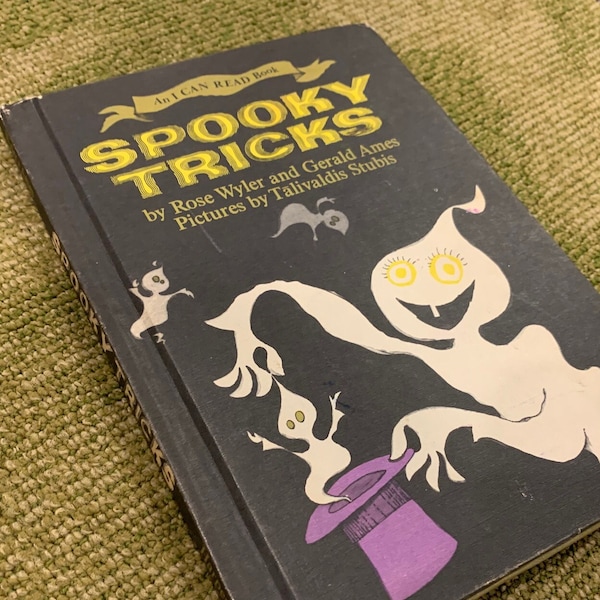 Vintage Spooky Tricks by Rose Wyler and Gerald Ames Hardcover Book An I Can Read Book 1968