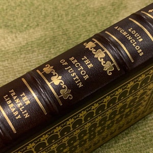 Vintage The Rector of Justin by Louis Auchincloss 1977 Franklin Library Signed Leather Edition Hardcover Book