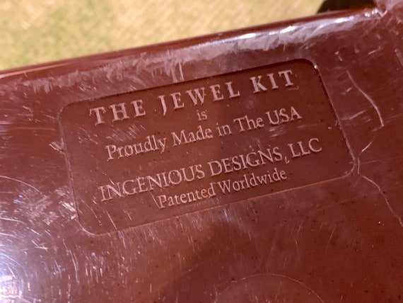 Vintage The Jewel Kit Brown Jewelry Box with Mirr… - image 10