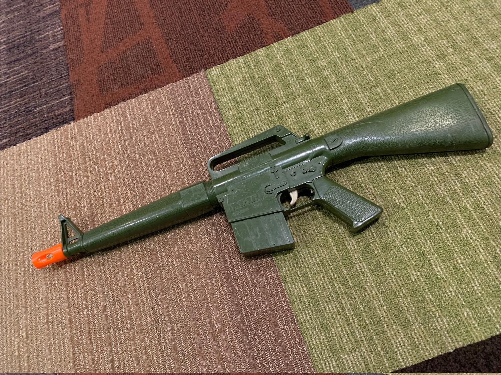 Vintage Empire M 16 Toy Rifle 1960s Mechanical Sound FX M16