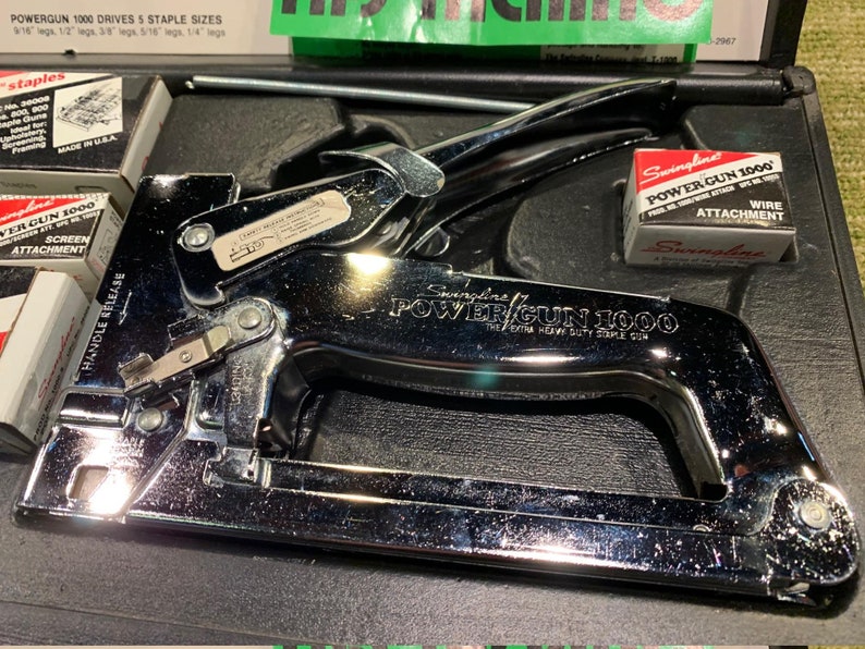 Vintage Stapler Swingline Power Gun 1000 Kit USA Made 1990 Etsy
