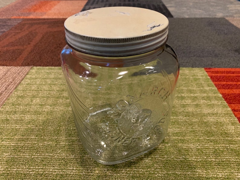 Vintage Monarch Finer Foods Glass Jar One Gallon Storage - Etsy