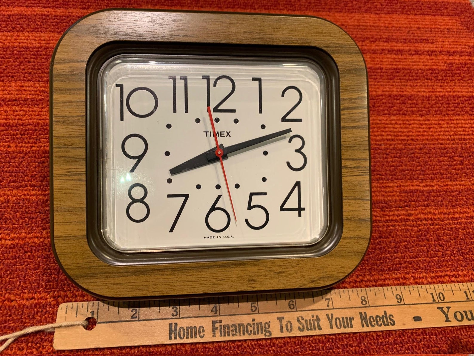 Vintage Timex Wall Clock Model 2205A Electric Made in USA Faux Etsy