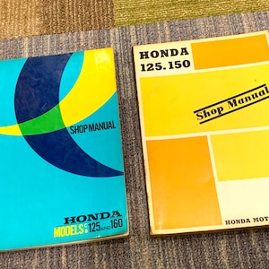 Vintage Honda Motorcycle 125 150 160cc Shop Manual 1970