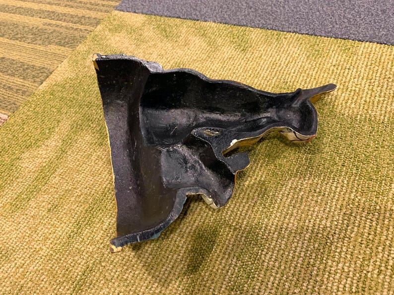 Vintage Cast Iron Bunny Rabbit Door Stop Baby Bunny and Mother Bunny