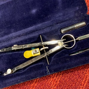 Vintage TOWER Drafting Tools Kit Made in Germany Sears Roebuck and Co. 5103 Engineer Draftsman Engineering