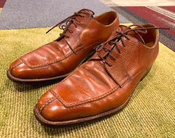 Italian Alfani Mens Brown Leather Lace up Shoes Size 10.5  display picture 1