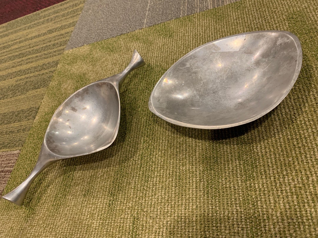 Vintage NAMBE 1983 W103 Steer Head Bowl and NAMBE 563 Tri Corner Bowl Secret Alloy Candy Trinket