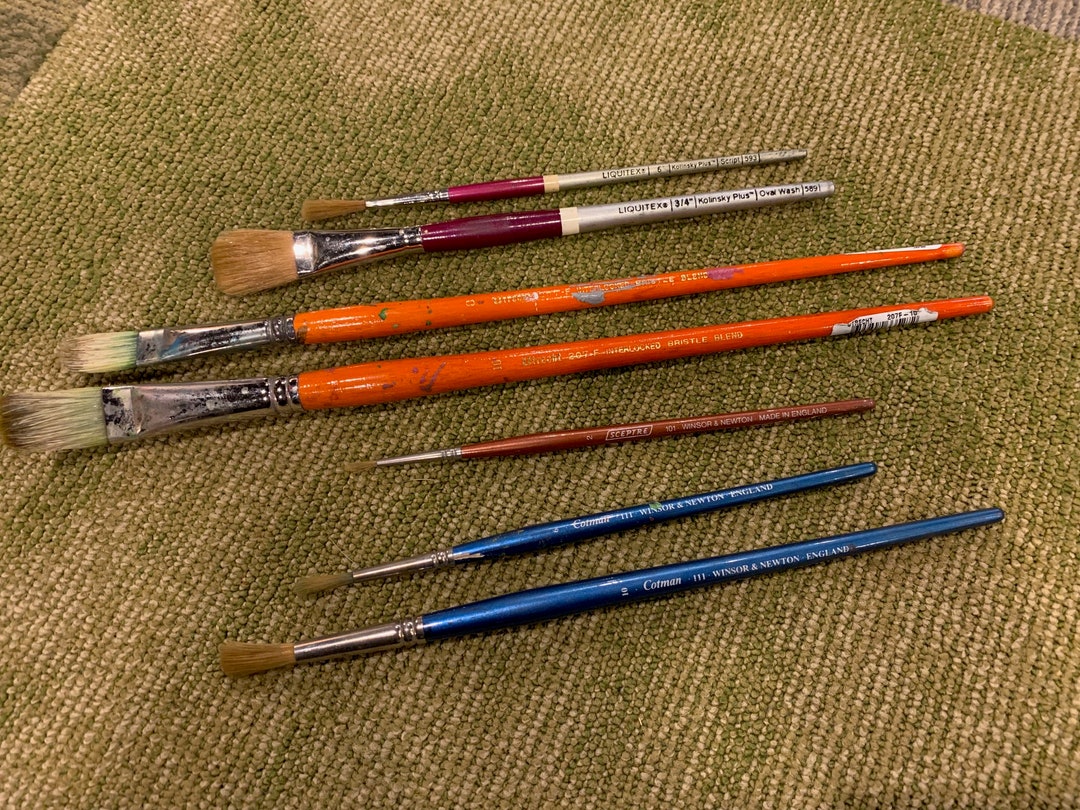 Vintage Artist Paint Brushes Liquitex Kolinsky Plus Utrecht Etsy