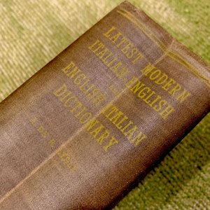 Mid Century The Latest Modern Italian to English and English to Italian Dictionary Hardcover Book Learning Italian Language