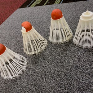 Vintage Carlton England Shuttlecocks Mid Century Plastic Badminton Birdies Made in England