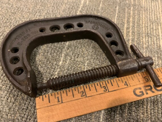 Vintage HARGRAVE Body Clamp 3 Inch C clamp Vise Workshop Clamping
