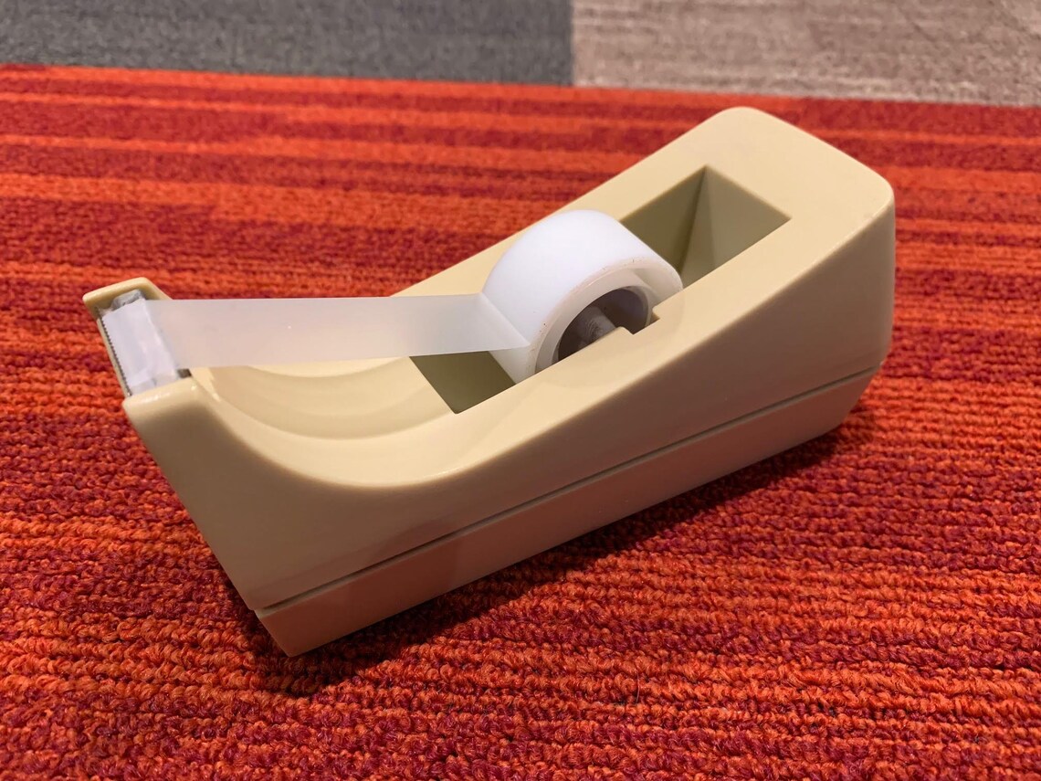 Vintage Scotch C38 Tape Dispenser Tan Weighted Desk Dispenser Etsy