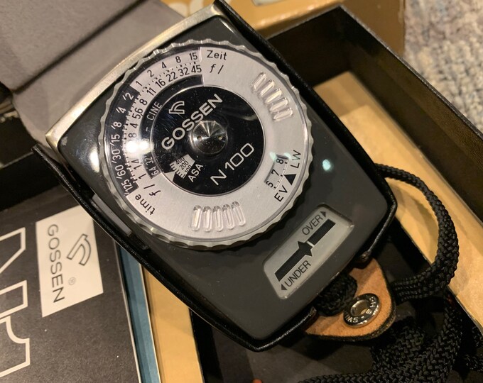 Vintage Gossen N100 Exposure Light Meter Includes Box and Leather Case