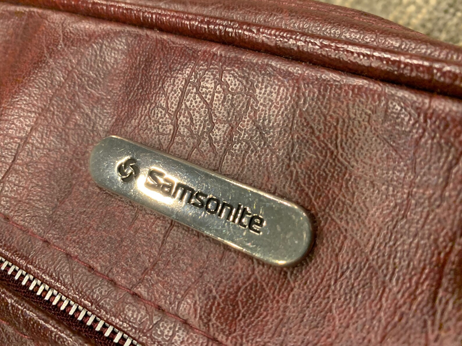 Vintage SAMSONITE Carry on Luggage Bag 1970s Burgundy Leather Etsy