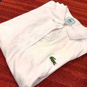 Vintage IZOD Lacoste Alligator Polo Shirt White Children&#39;s Size Late 80s Early 90s