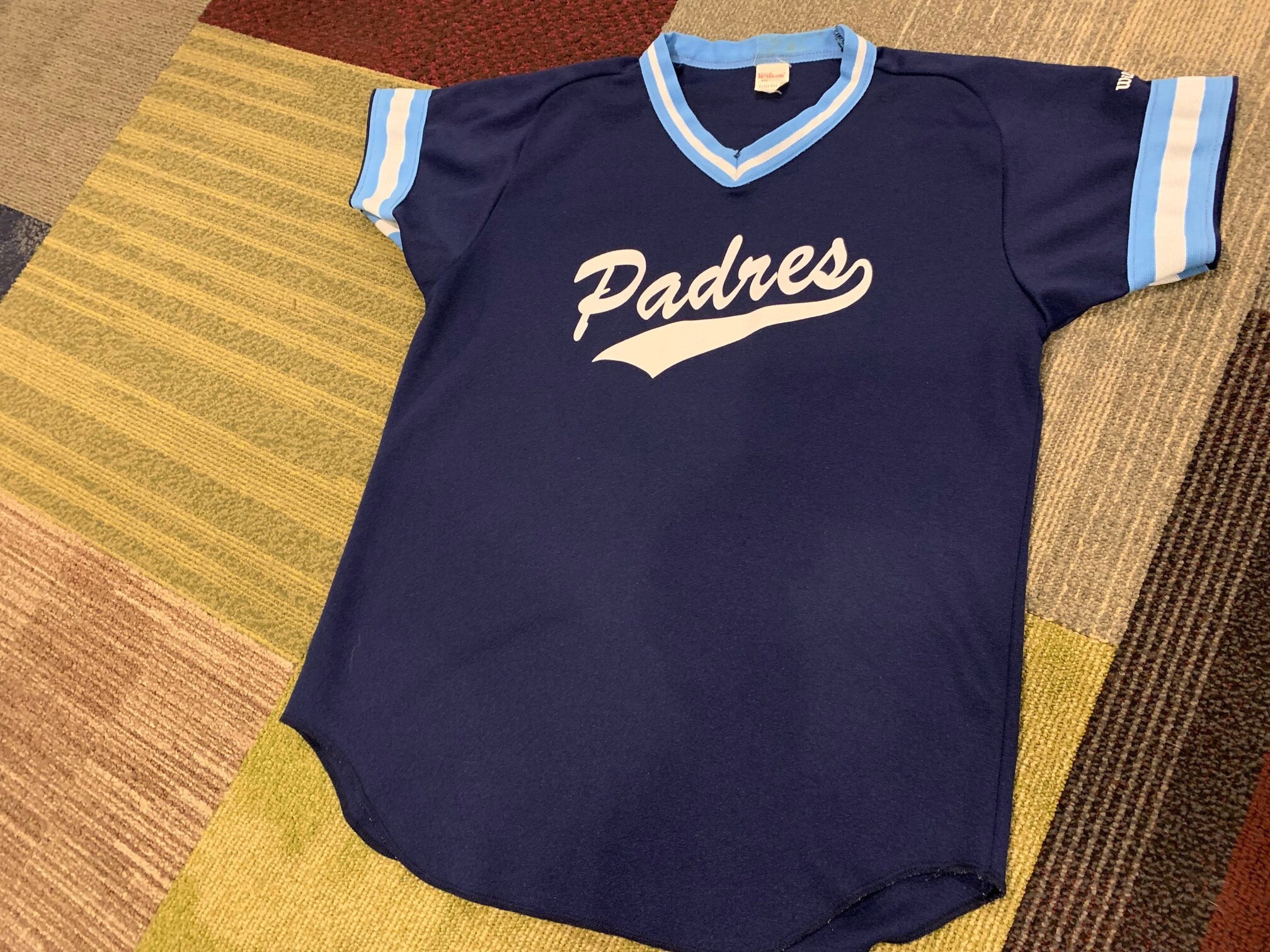 Vintage San Diego Padres Baseball Jersey Youth 1970s Wilson 