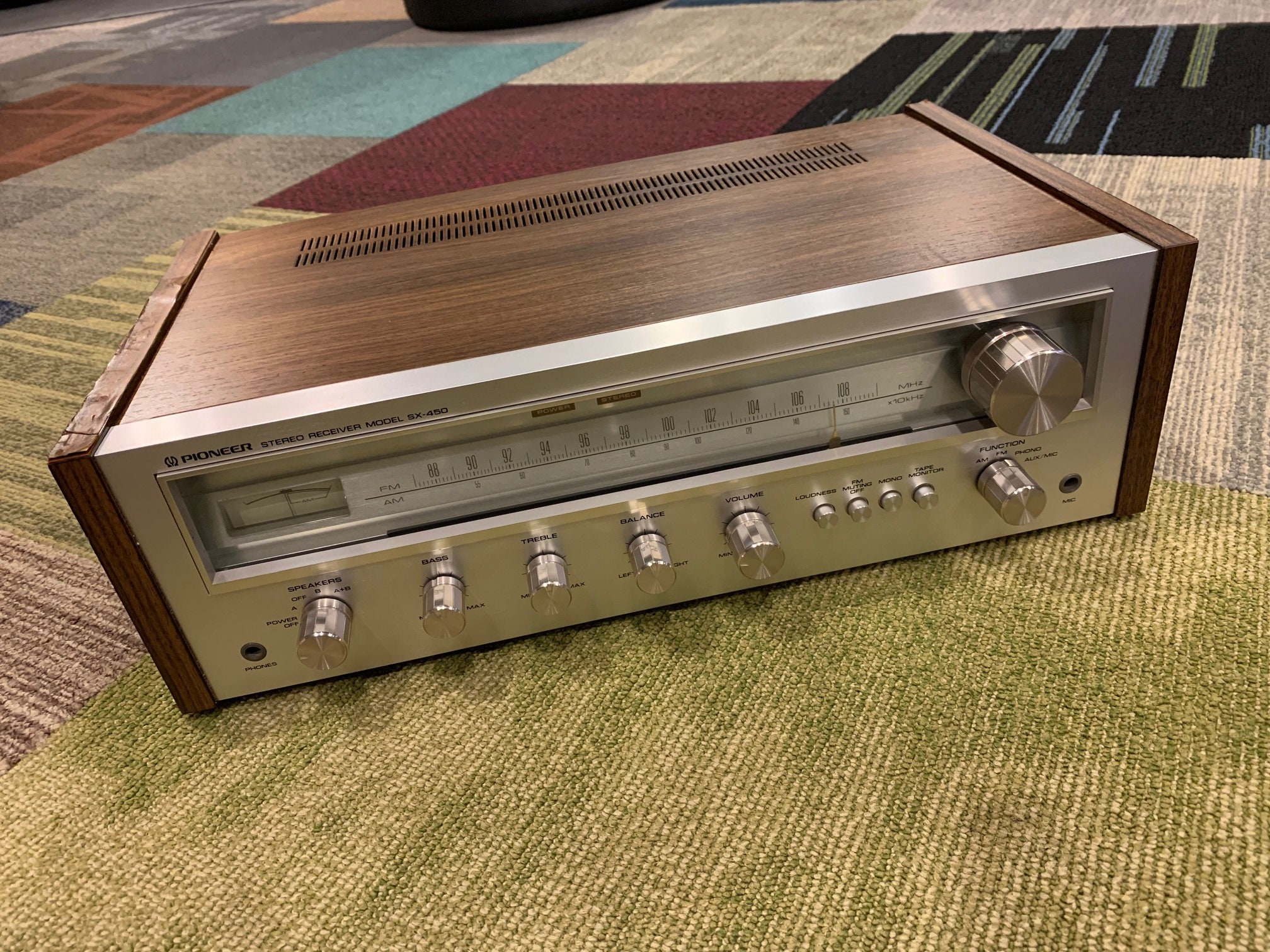Vintage Pioneer Stereo Receiver Model SX-450 1970s Audiophile image