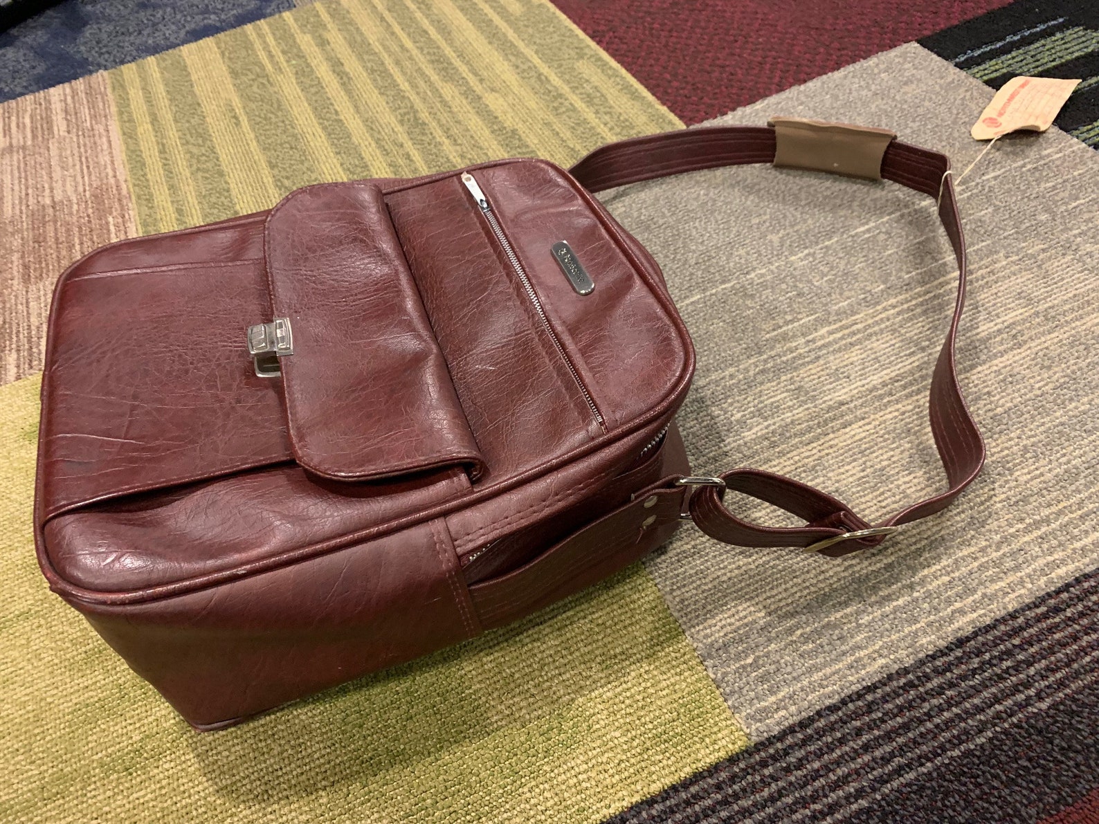 Vintage SAMSONITE Carry on Luggage Bag 1970s Burgundy Leather Etsy